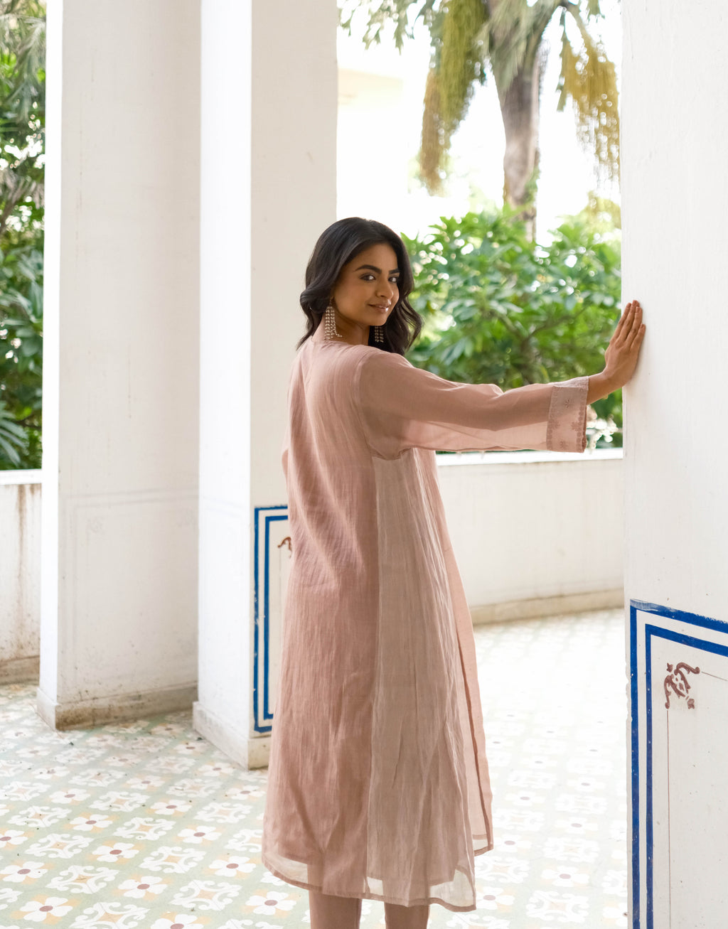 Pecan Chikankari Kurta Set