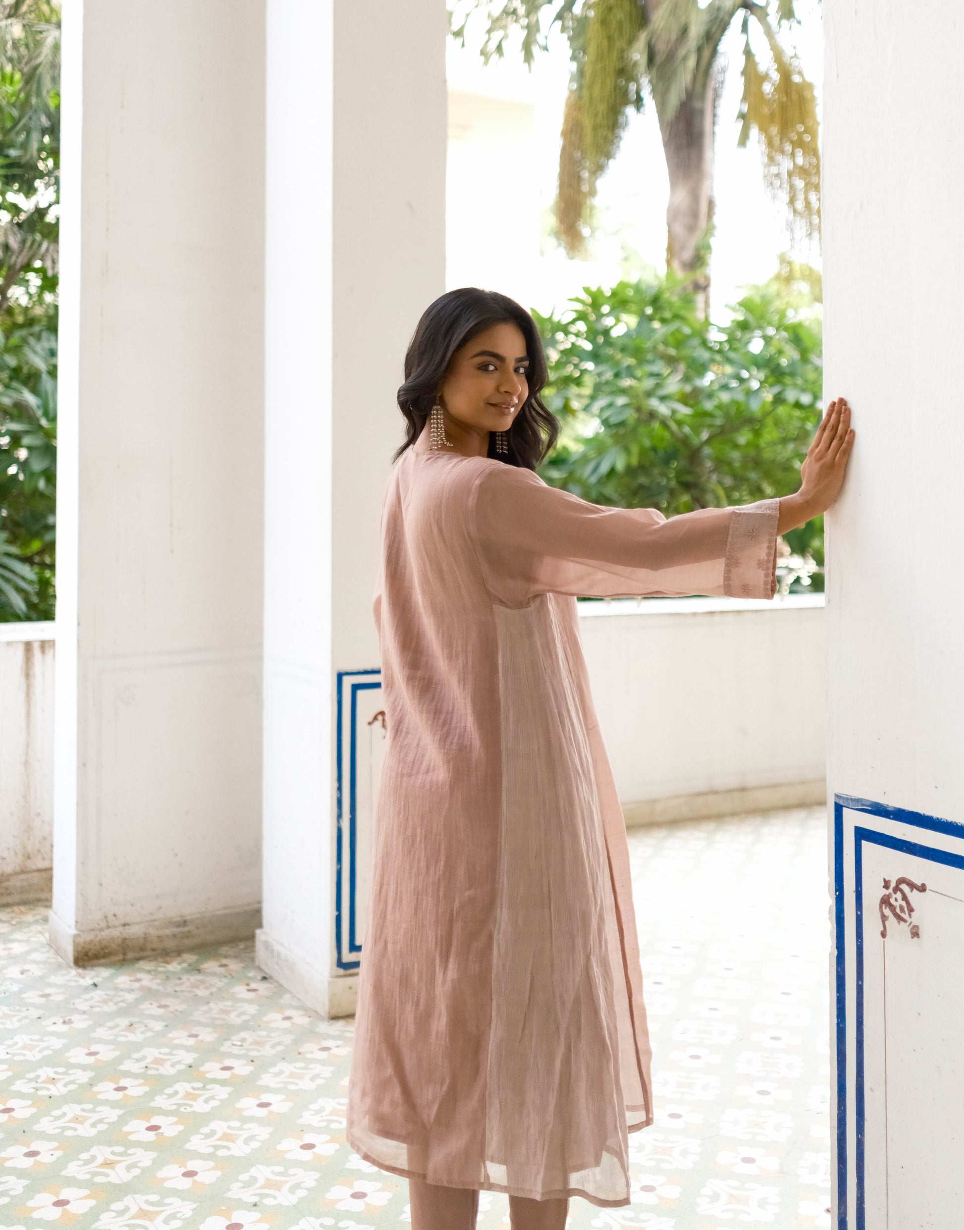 Pecan Chikankari Kurta Set