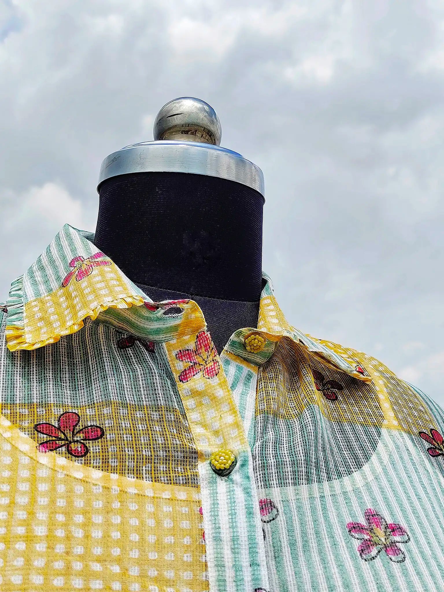 Yellow Hortis Handloom Kota Dress