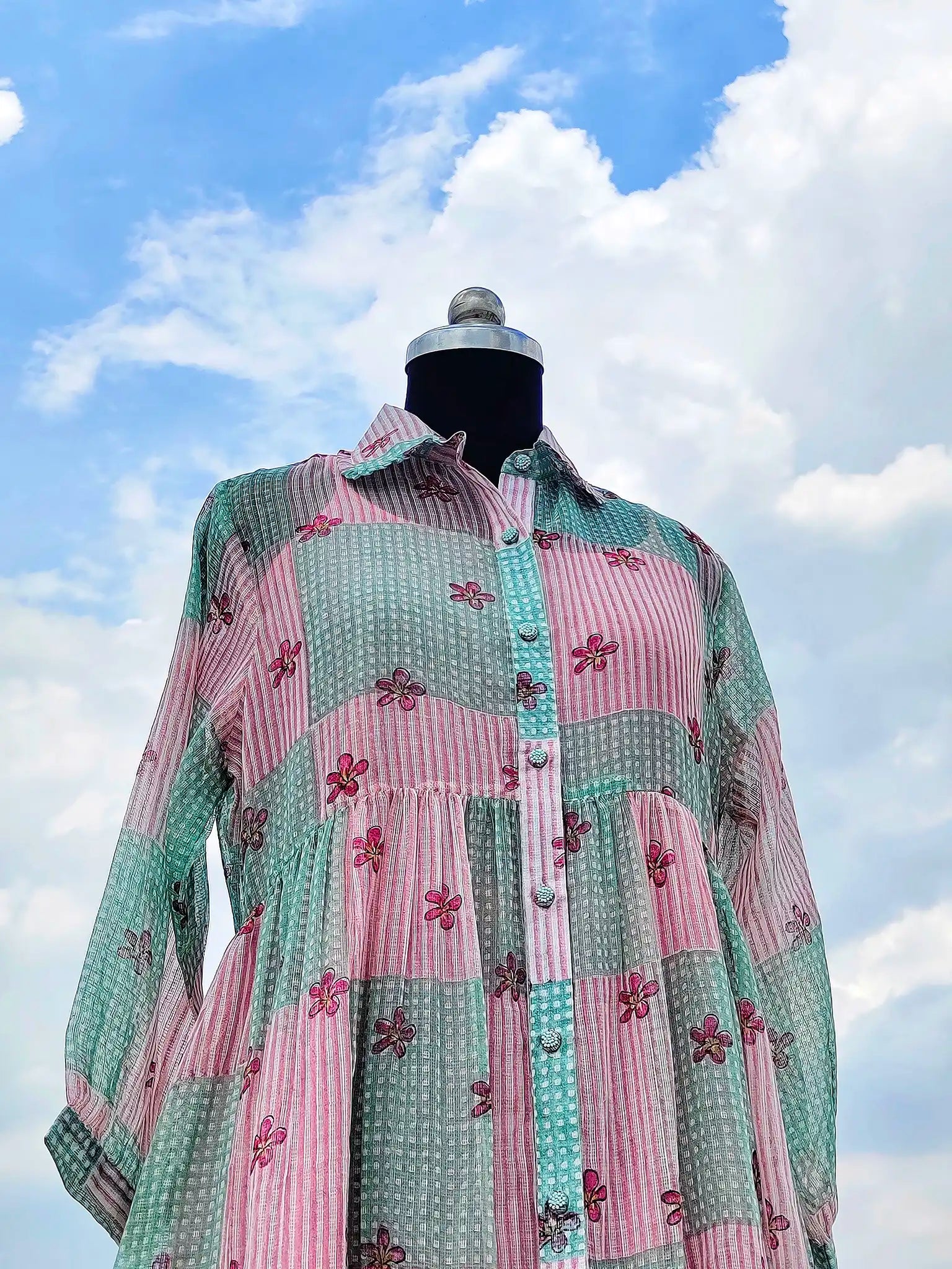 Pink Hortis Handloom Kota Dress