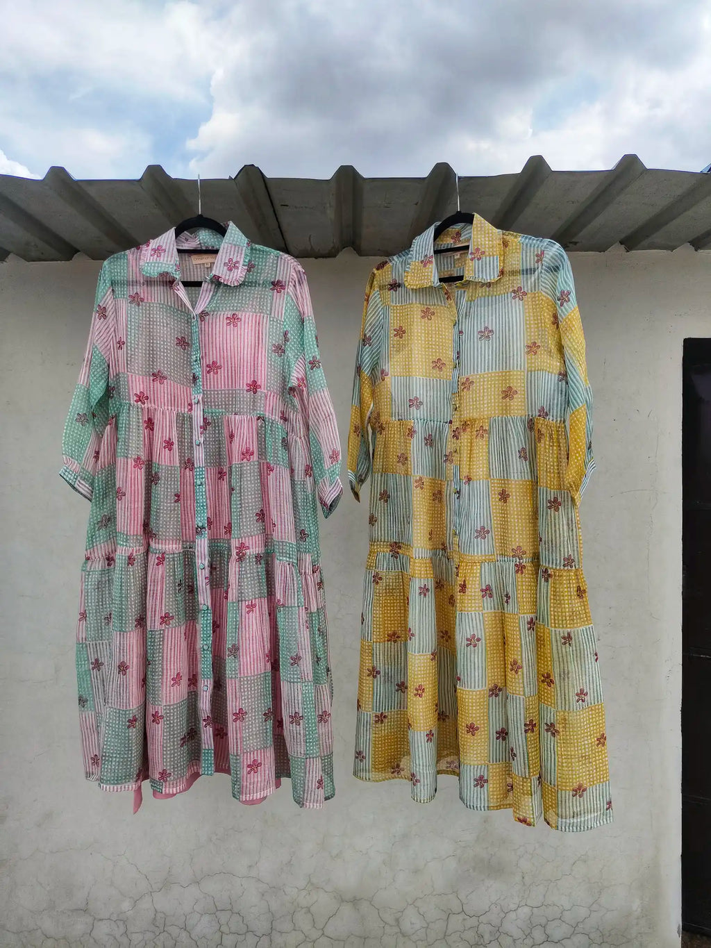 Pink Hortis Handloom Kota Dress