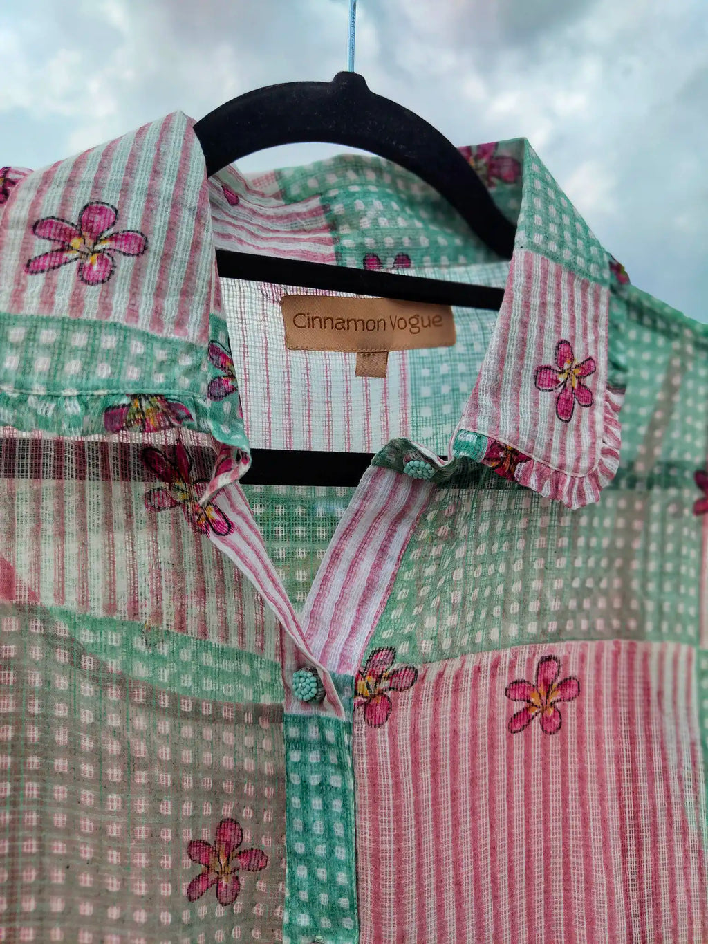 Pink Hortis Handloom Kota Dress