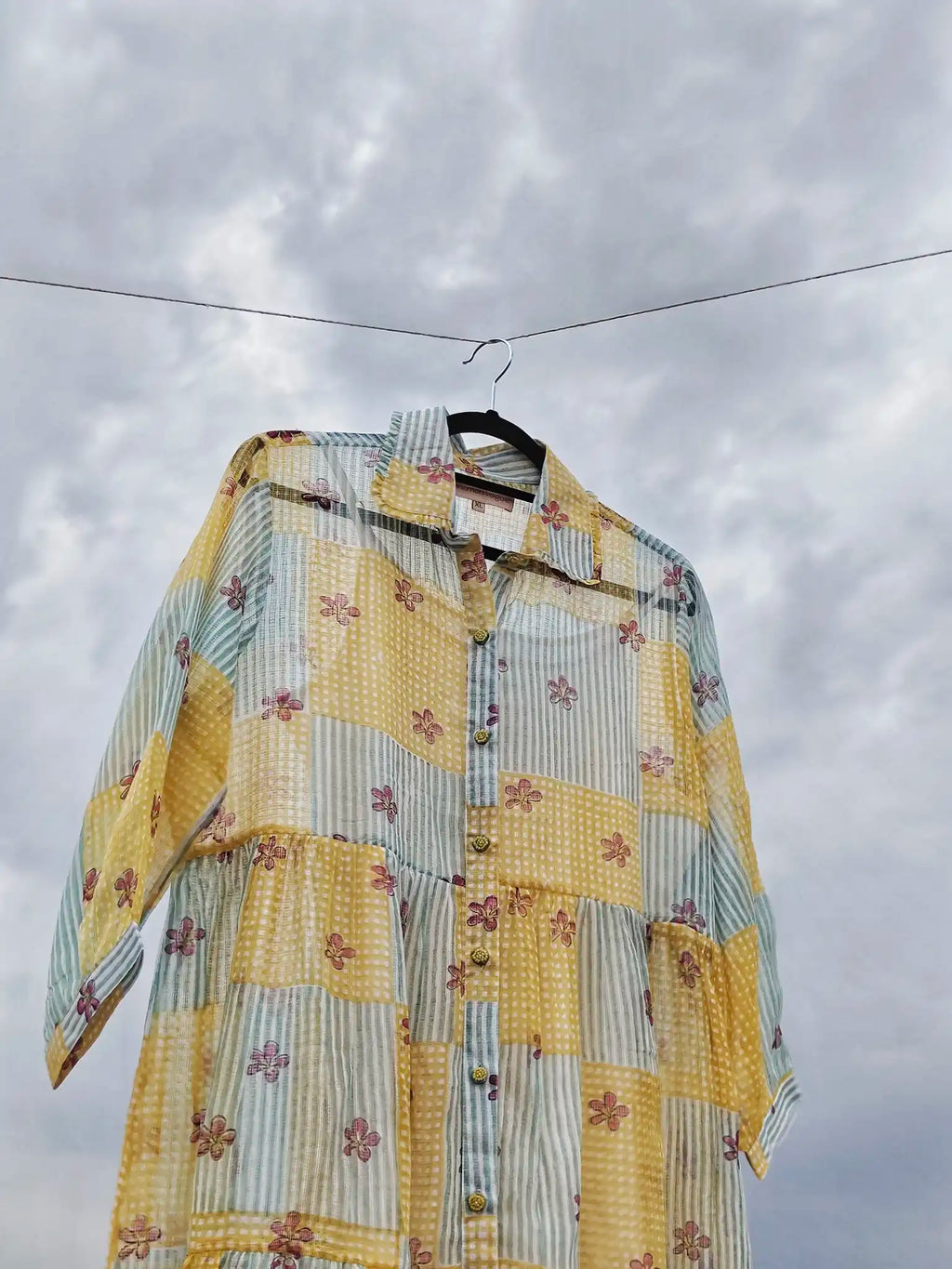 Yellow Hortis Handloom Kota Dress