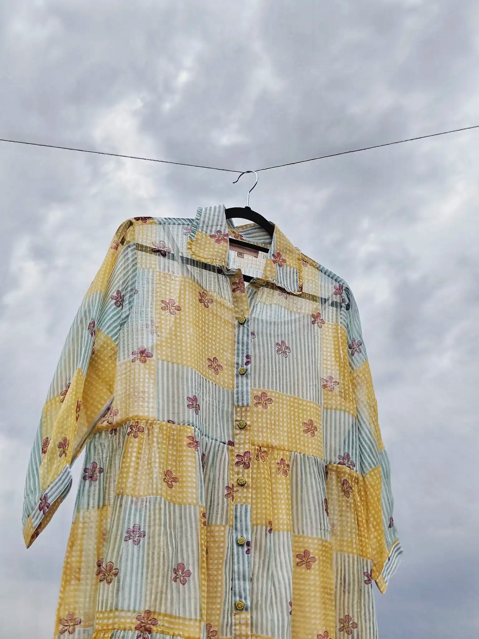 Yellow Hortis Handloom Kota Dress