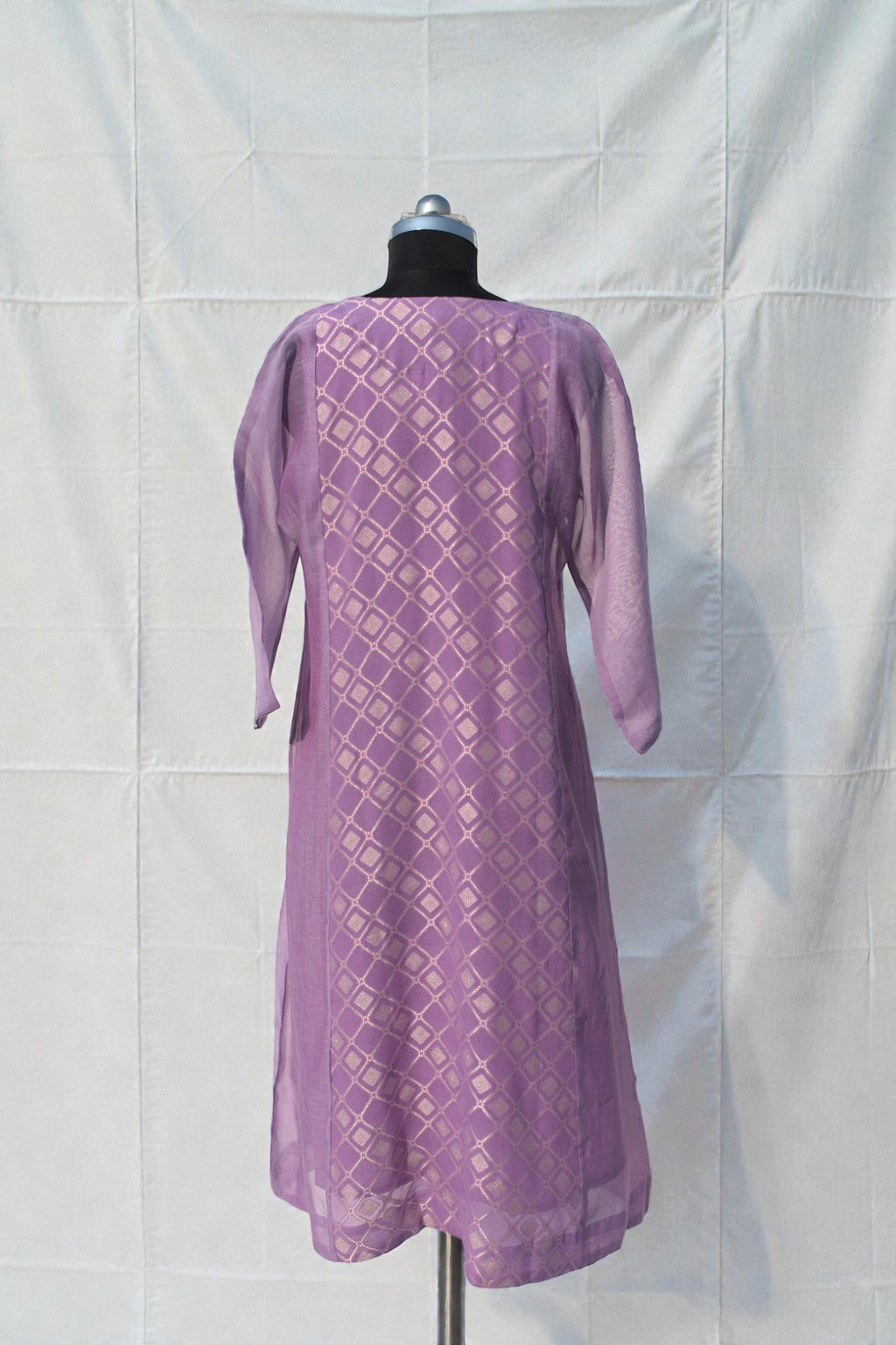 Pure Banaras Dress - Violet
