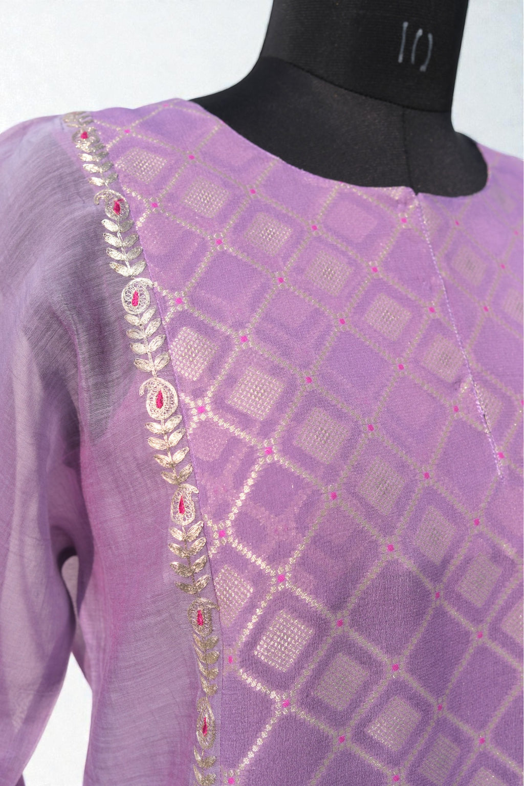 Pure Banaras Dress - Violet