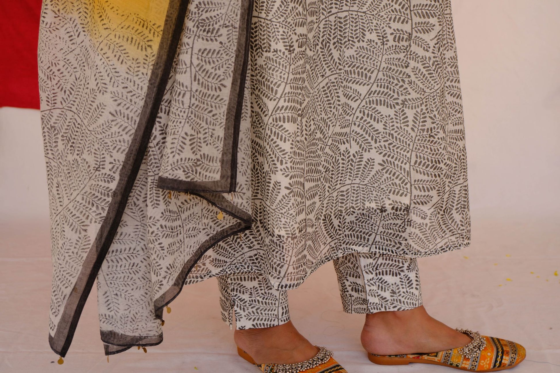 Monochrome Gul Bagh - Yellow Kurta Set