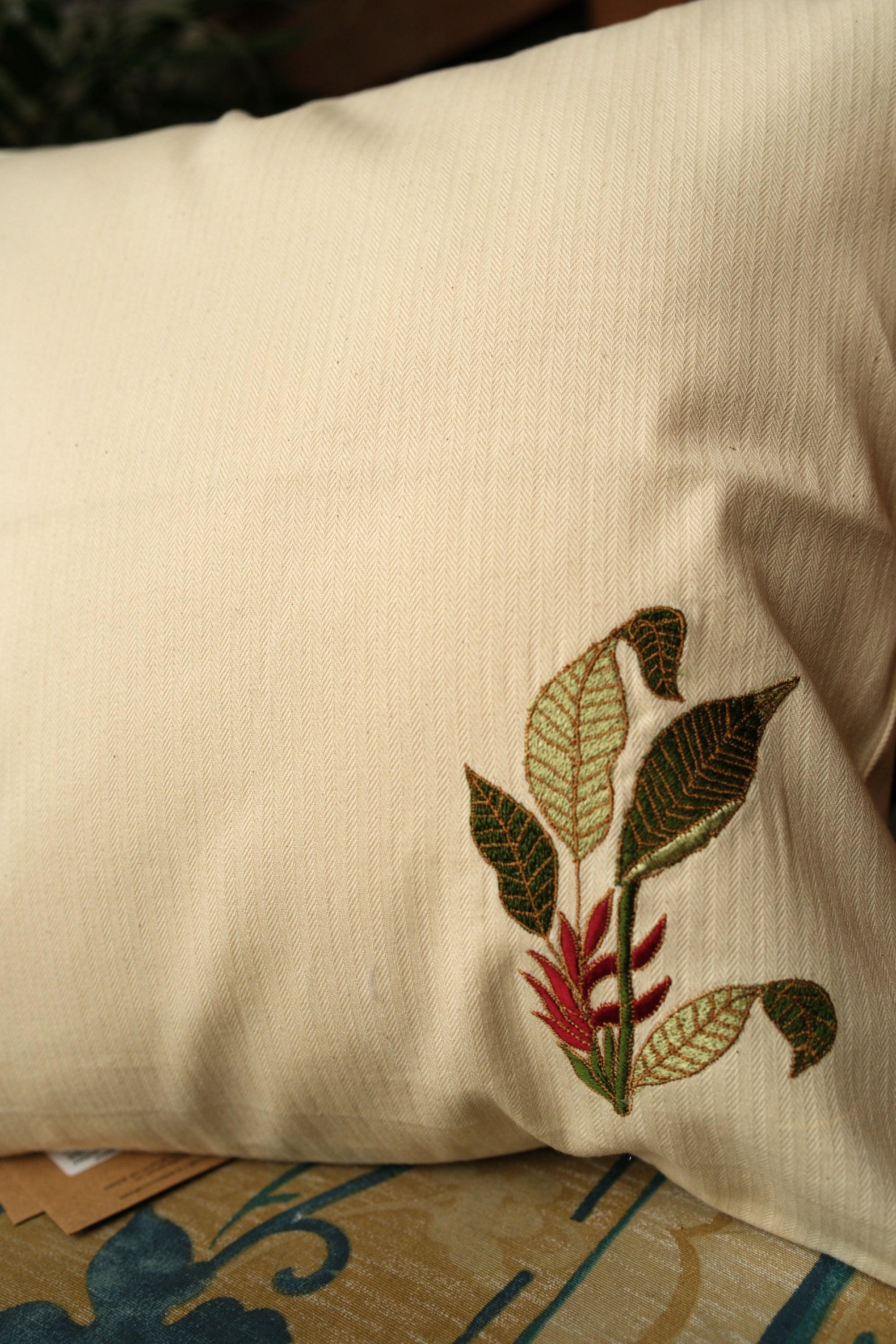Cotton Twill Embr. Cushion