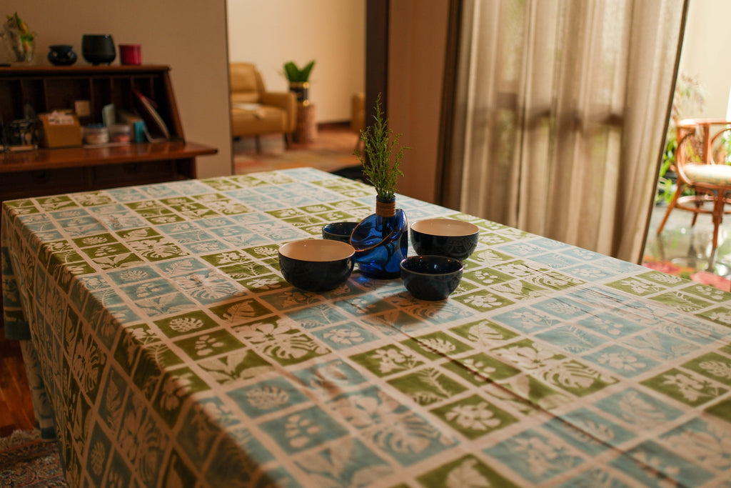 TS Fern Print Tablecloth - 10 Seater
