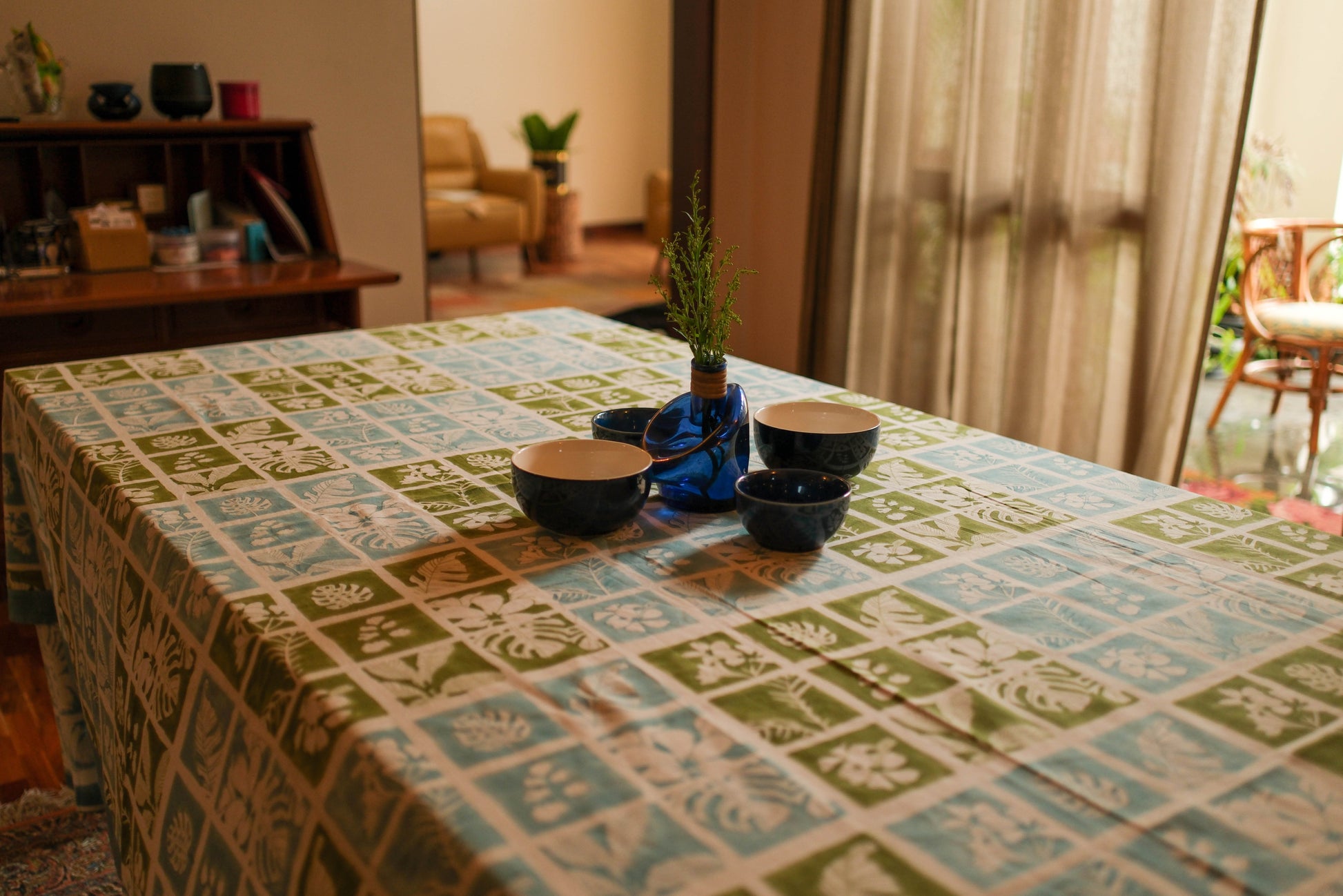 TS Fern Print Tablecloth - 10 Seater