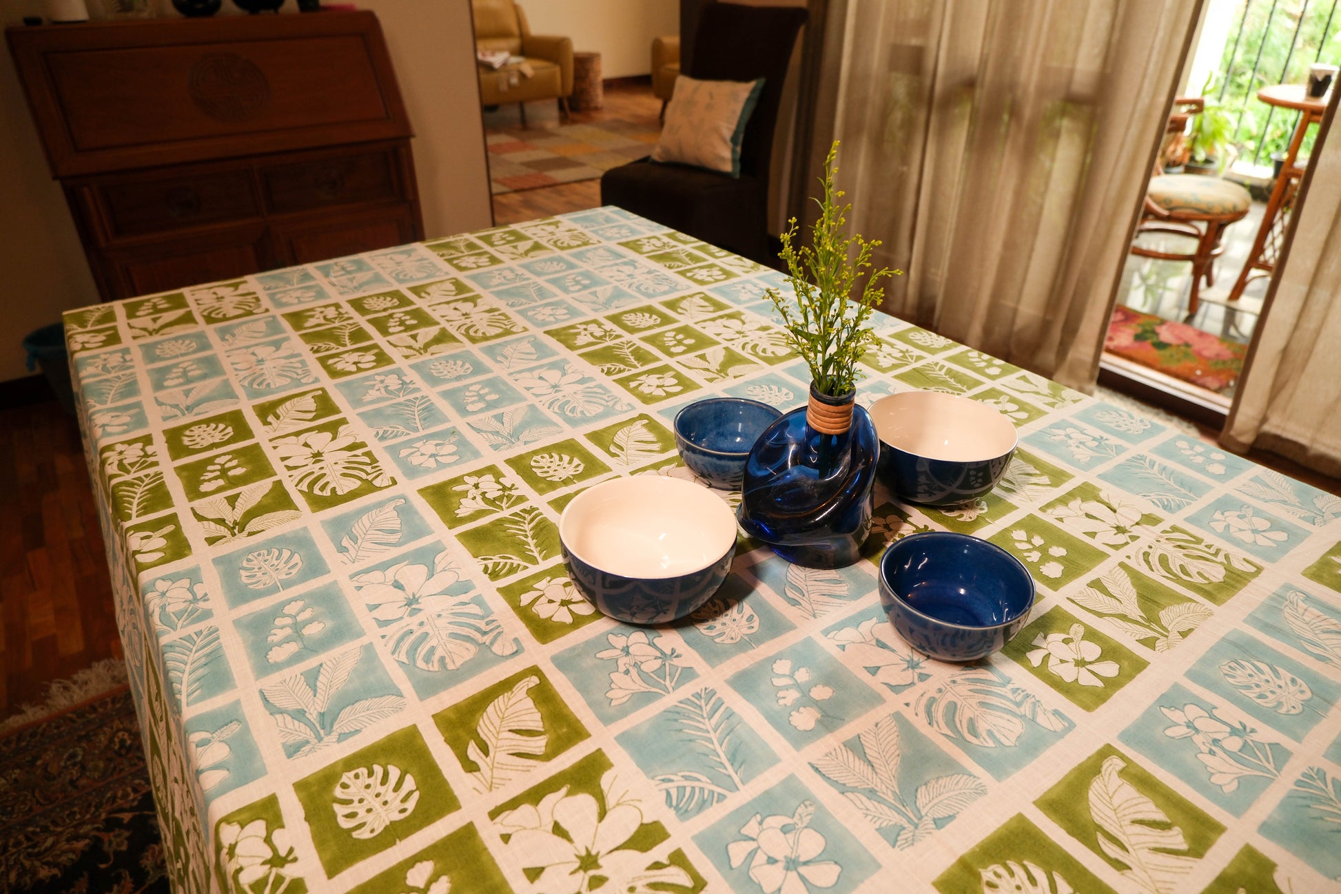 TS Fern Print Tablecloth - 10 Seater