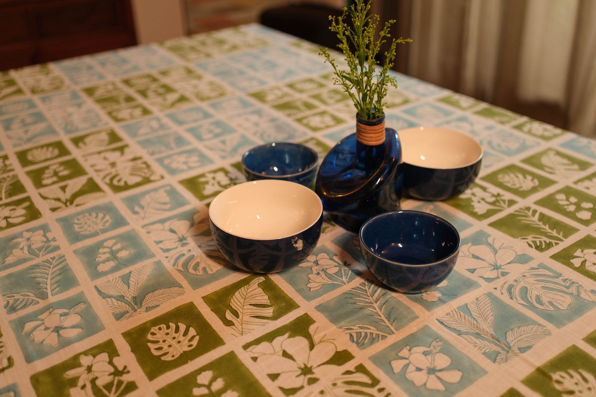 TS Fern Print Tablecloth - 10 Seater