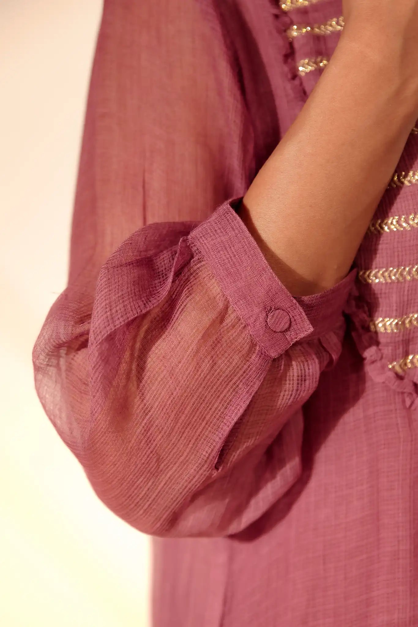 Violet Kota Kurta with Rogan art