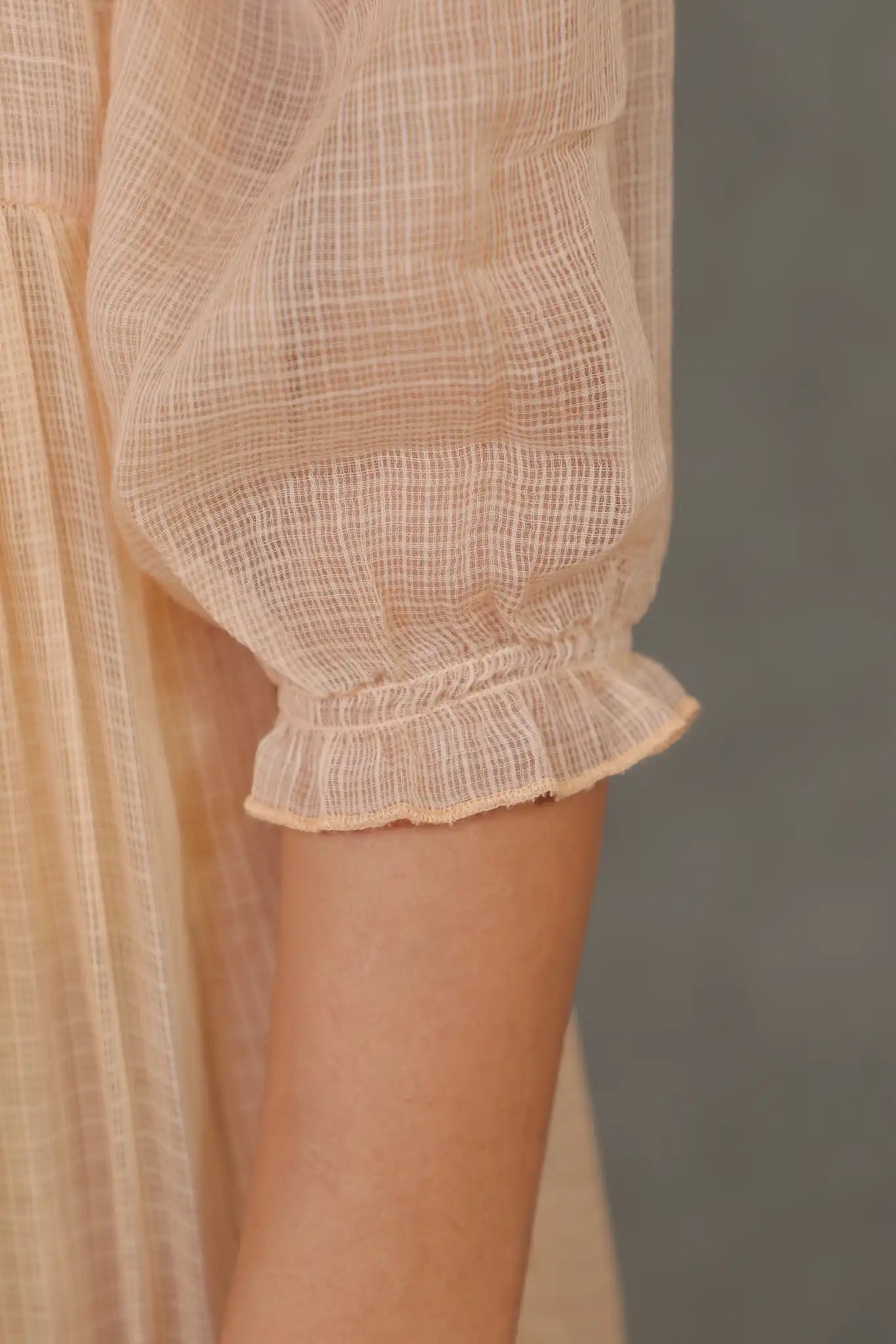 Beige Kota Palm Print Dress