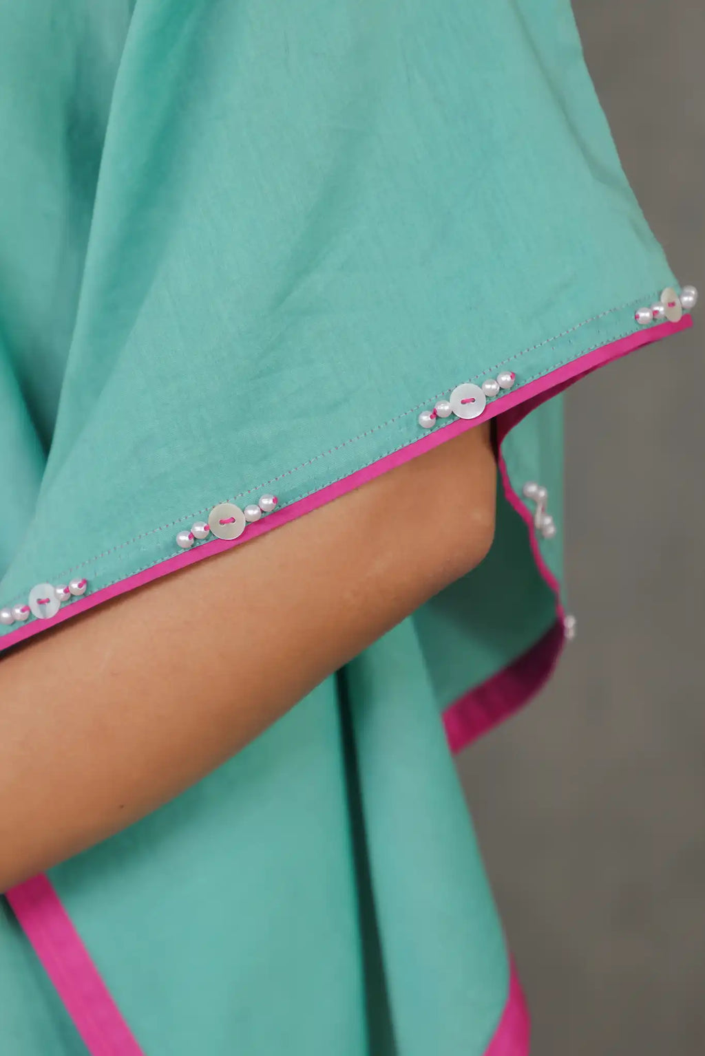 Tiffany habutai silk shibori kaftan