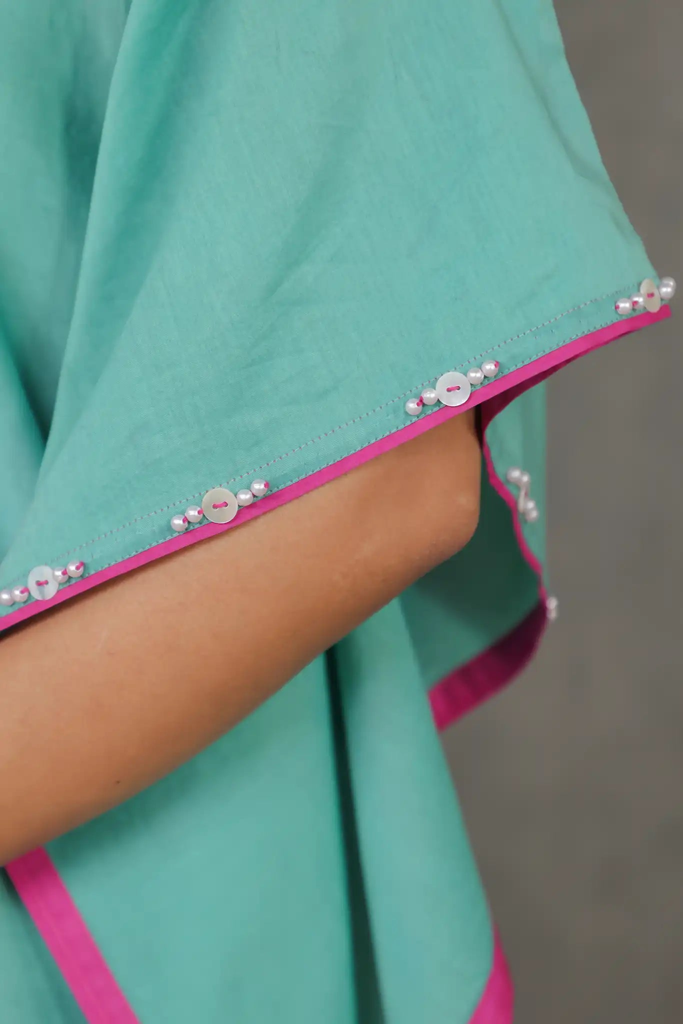 Tiffany habutai silk shibori kaftan