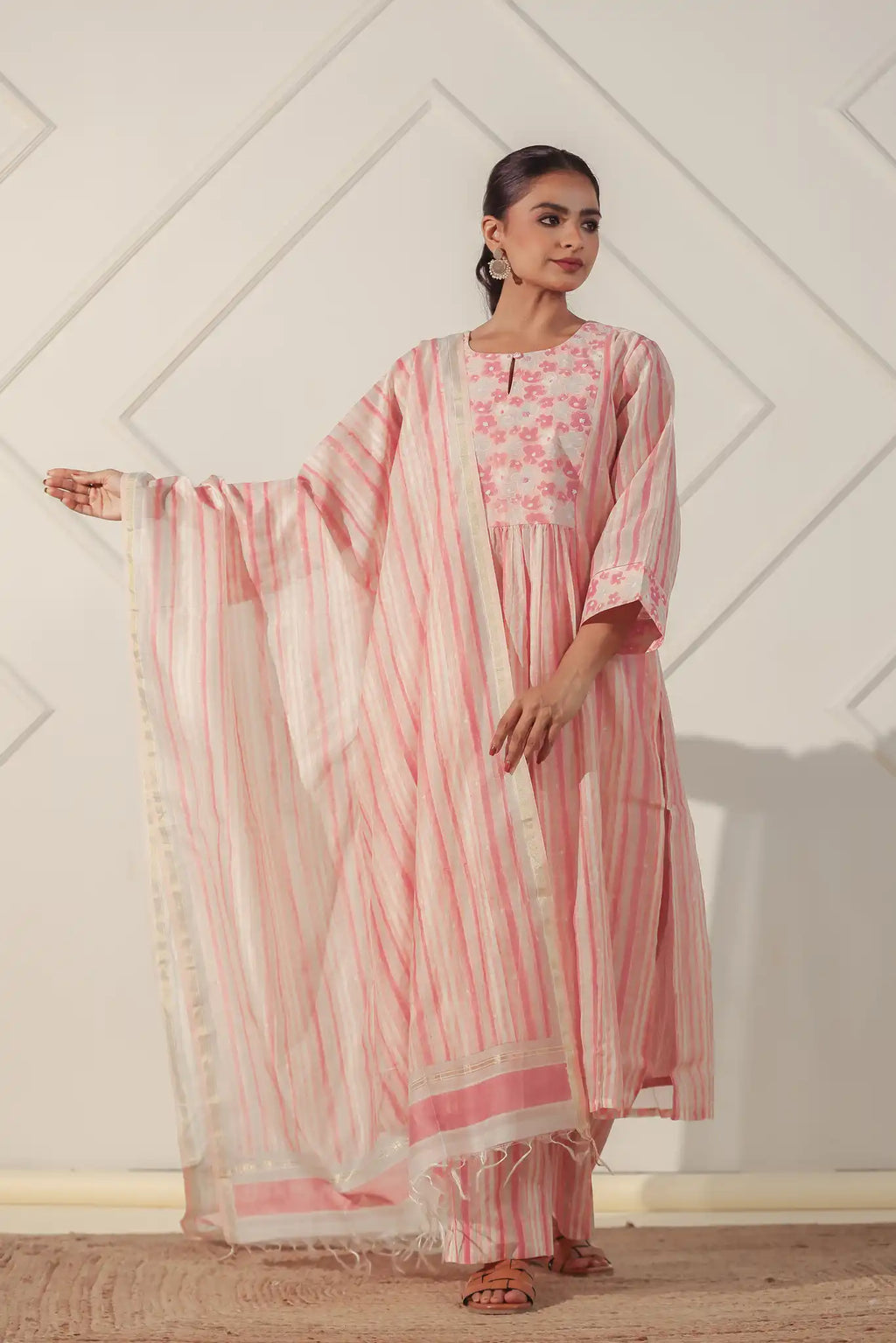 AO: Floral Yoke Kurta