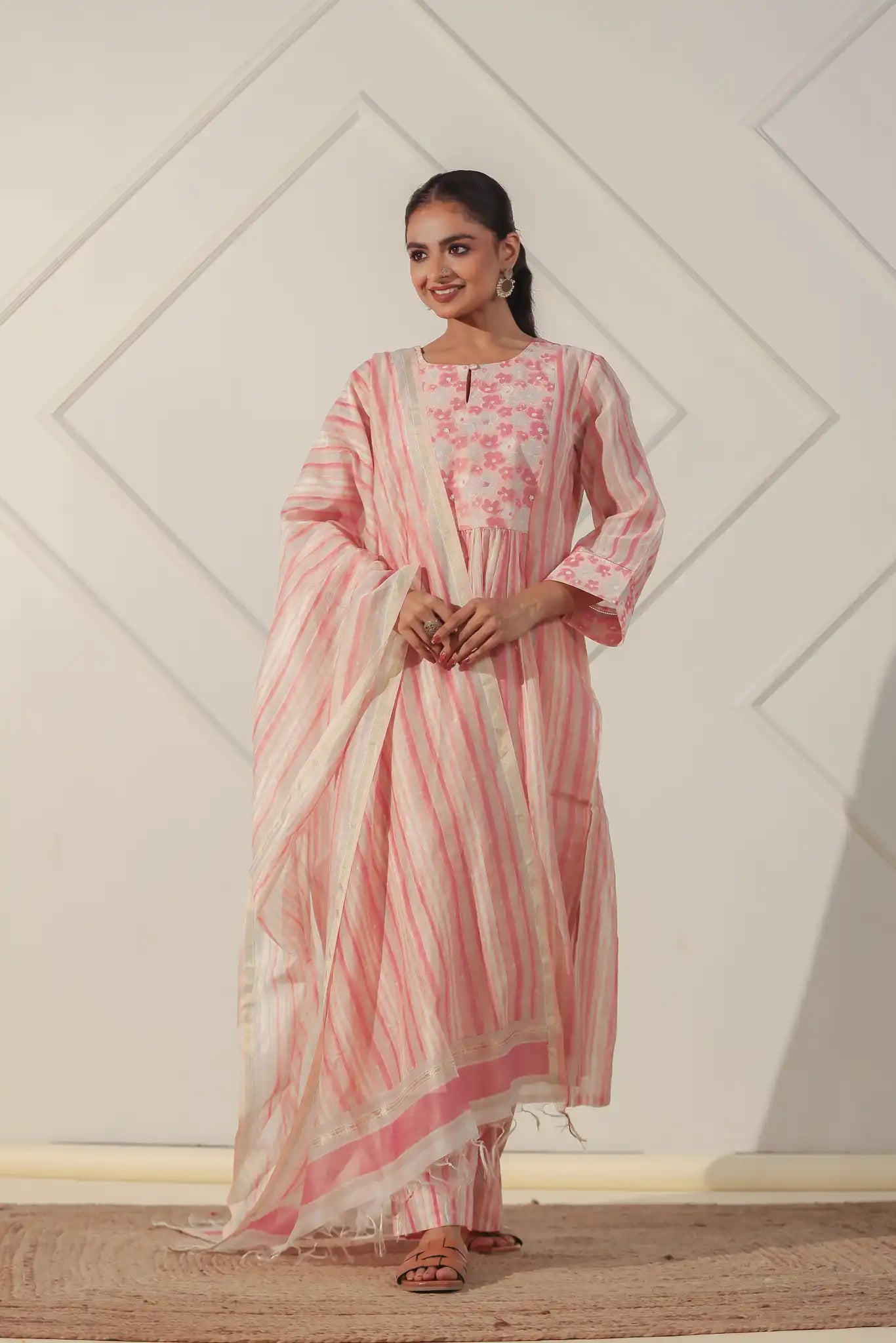 AO: Floral Yoke Kurta