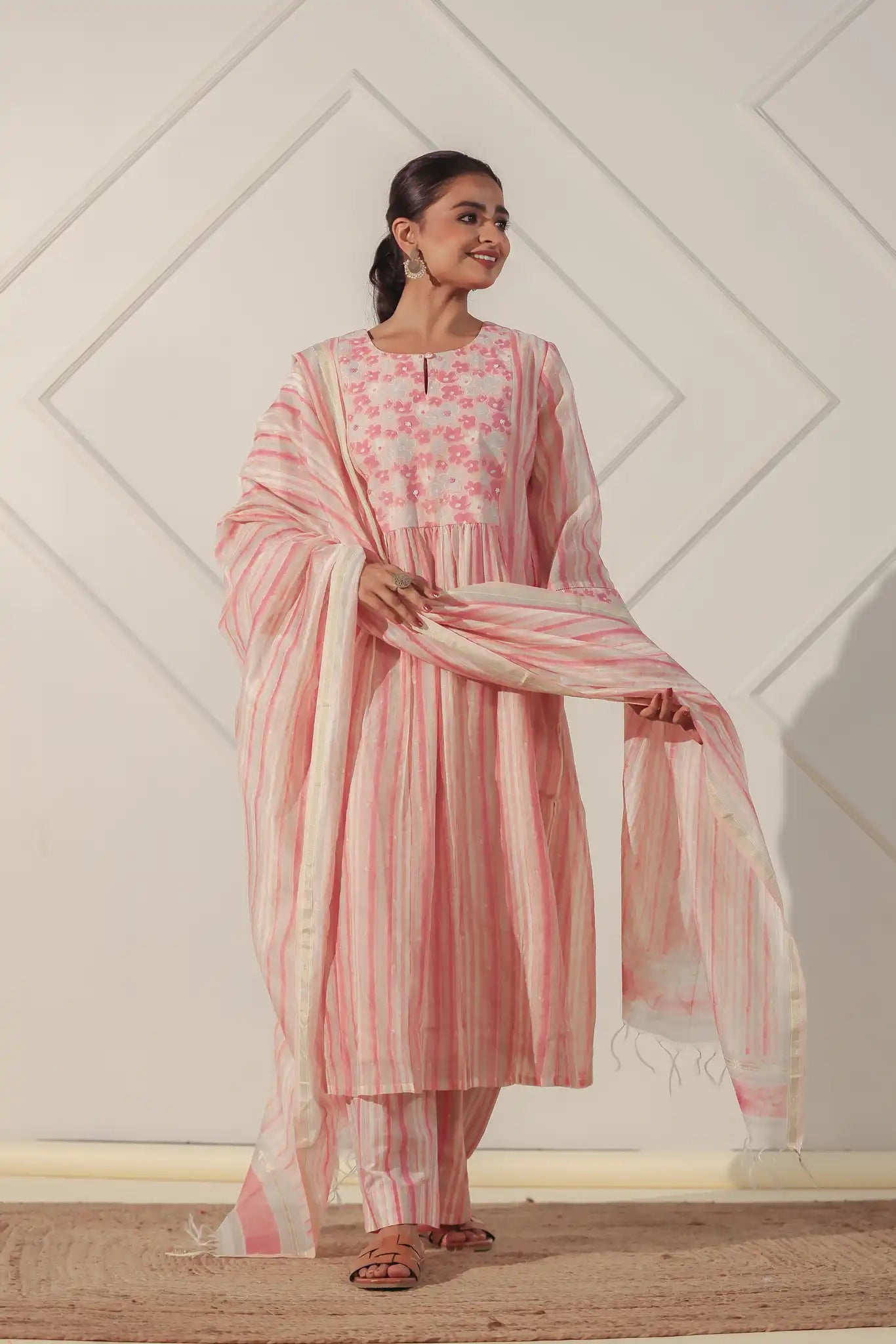 AO: Floral Yoke Kurta