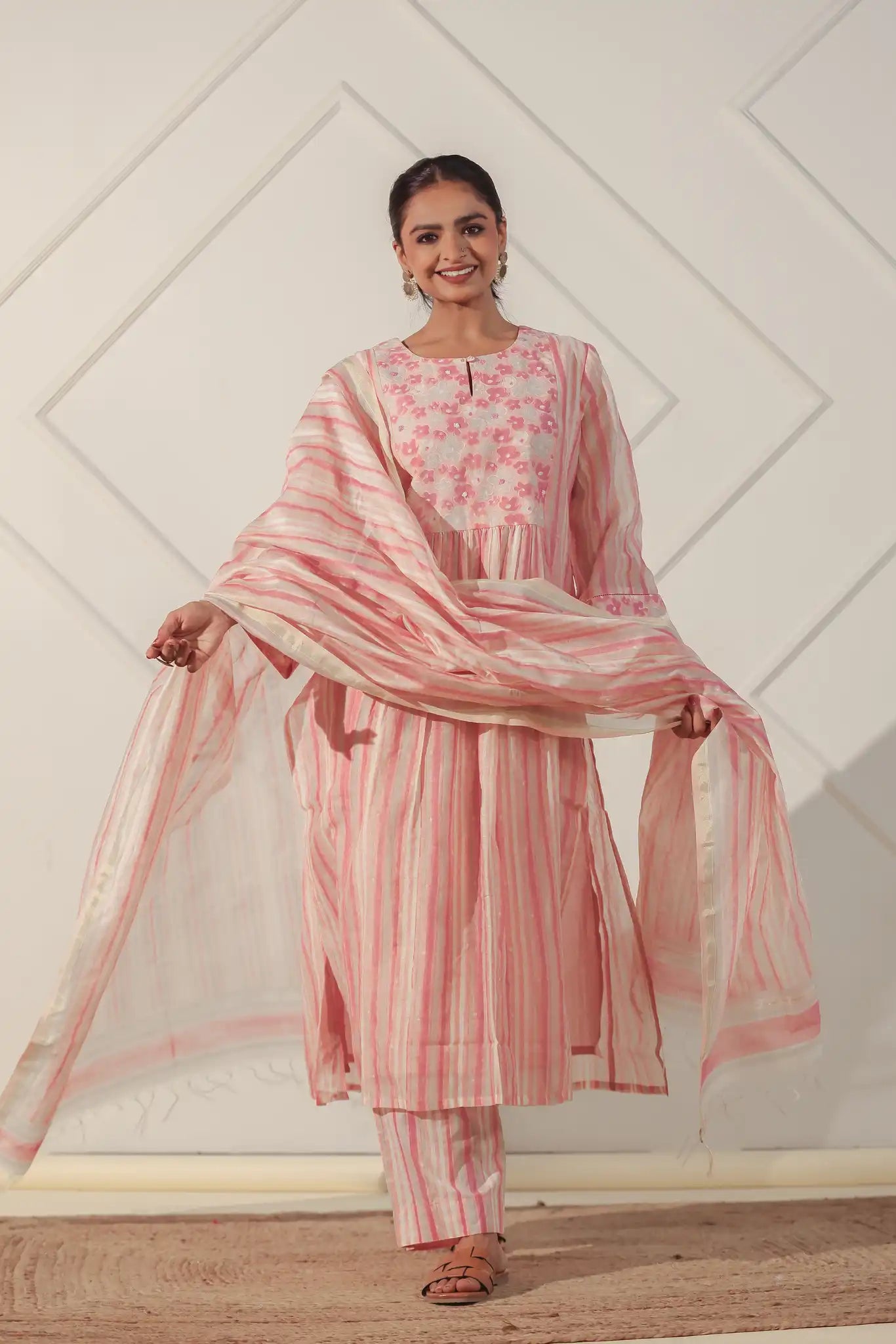 AO: Floral Yoke Kurta