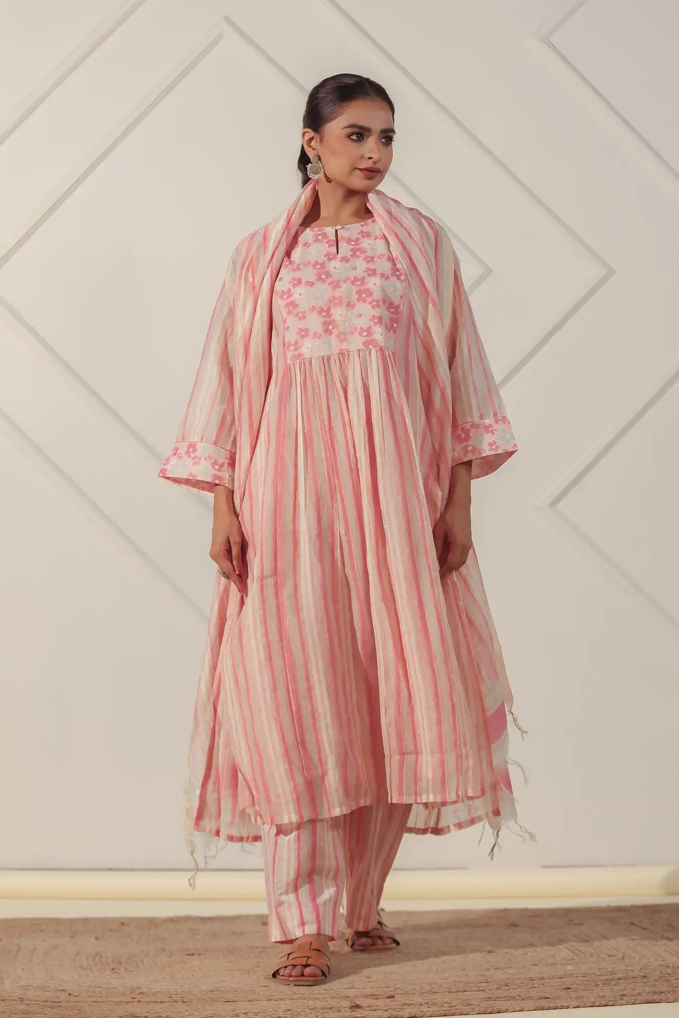 AO: Floral Yoke Kurta