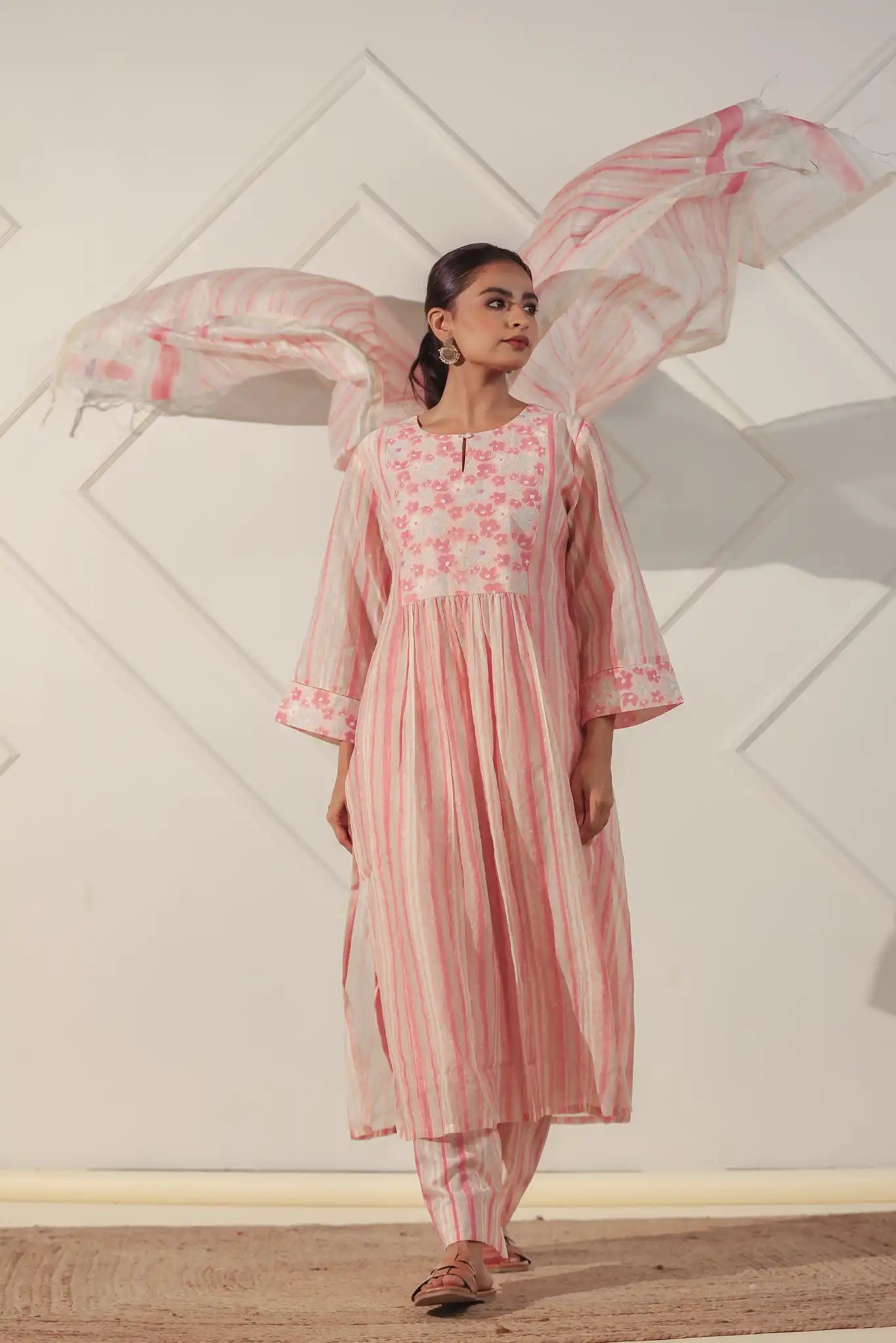 AO: Floral Yoke Kurta