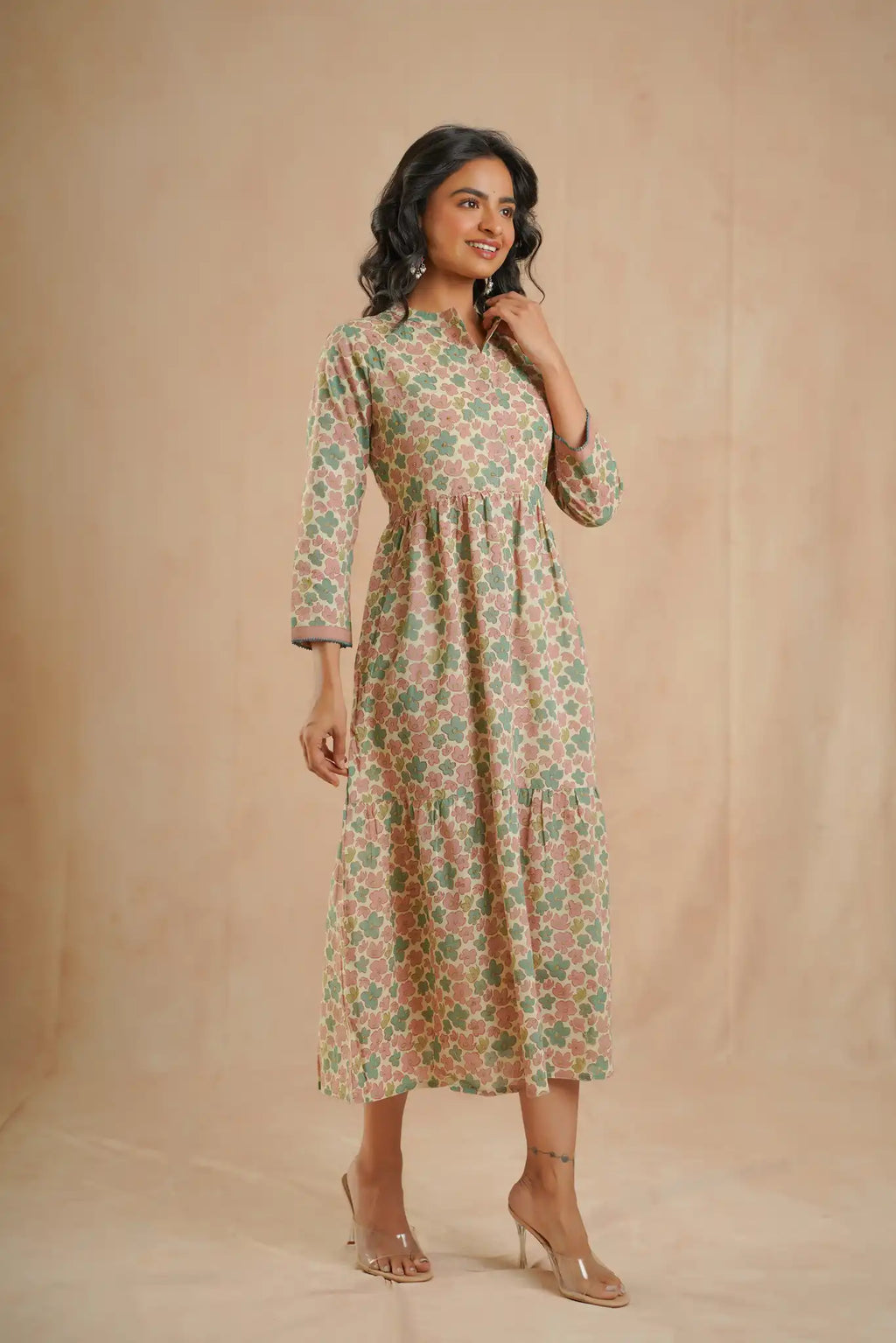 Cotton Georgette Apple Orchard Kurta