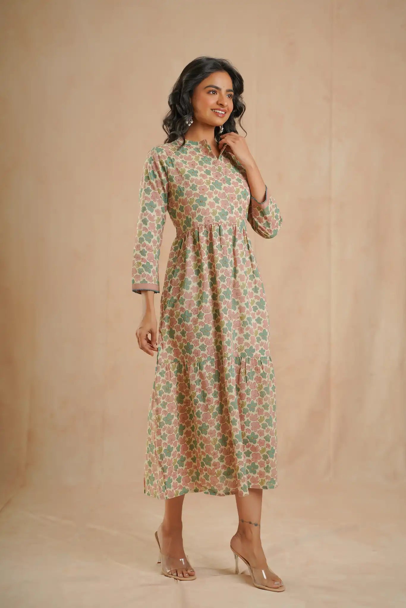 Cotton Georgette Apple Orchard Kurta