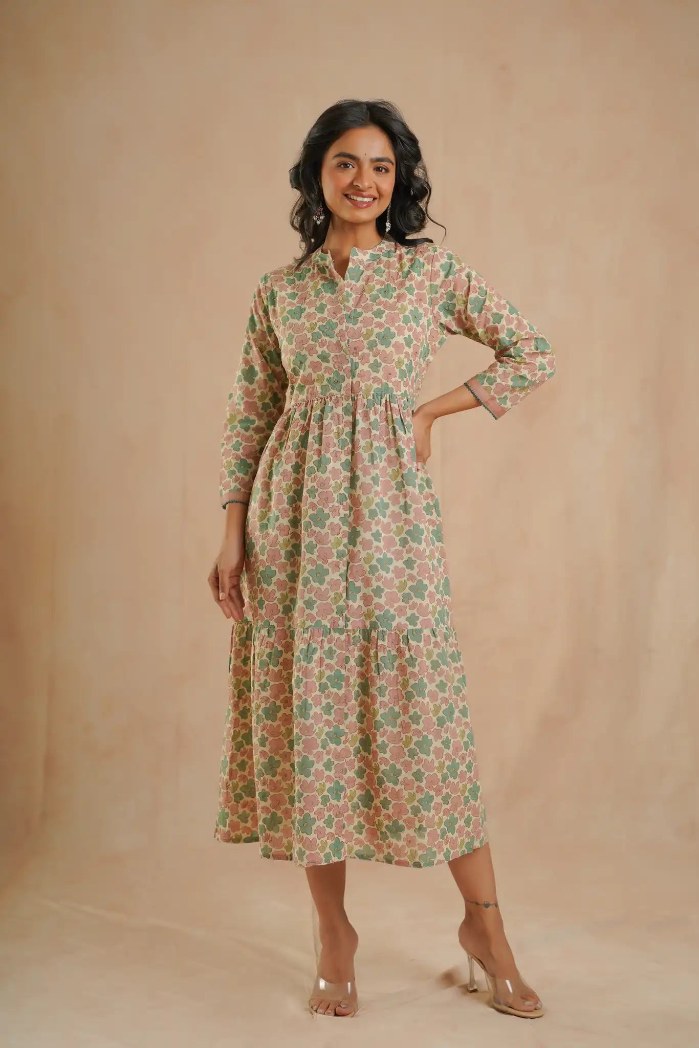 Cotton Georgette Apple Orchard Kurta