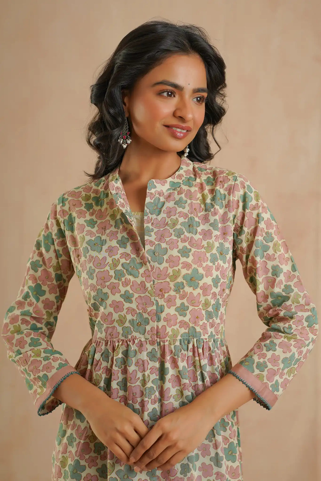 Cotton Georgette Apple Orchard Kurta