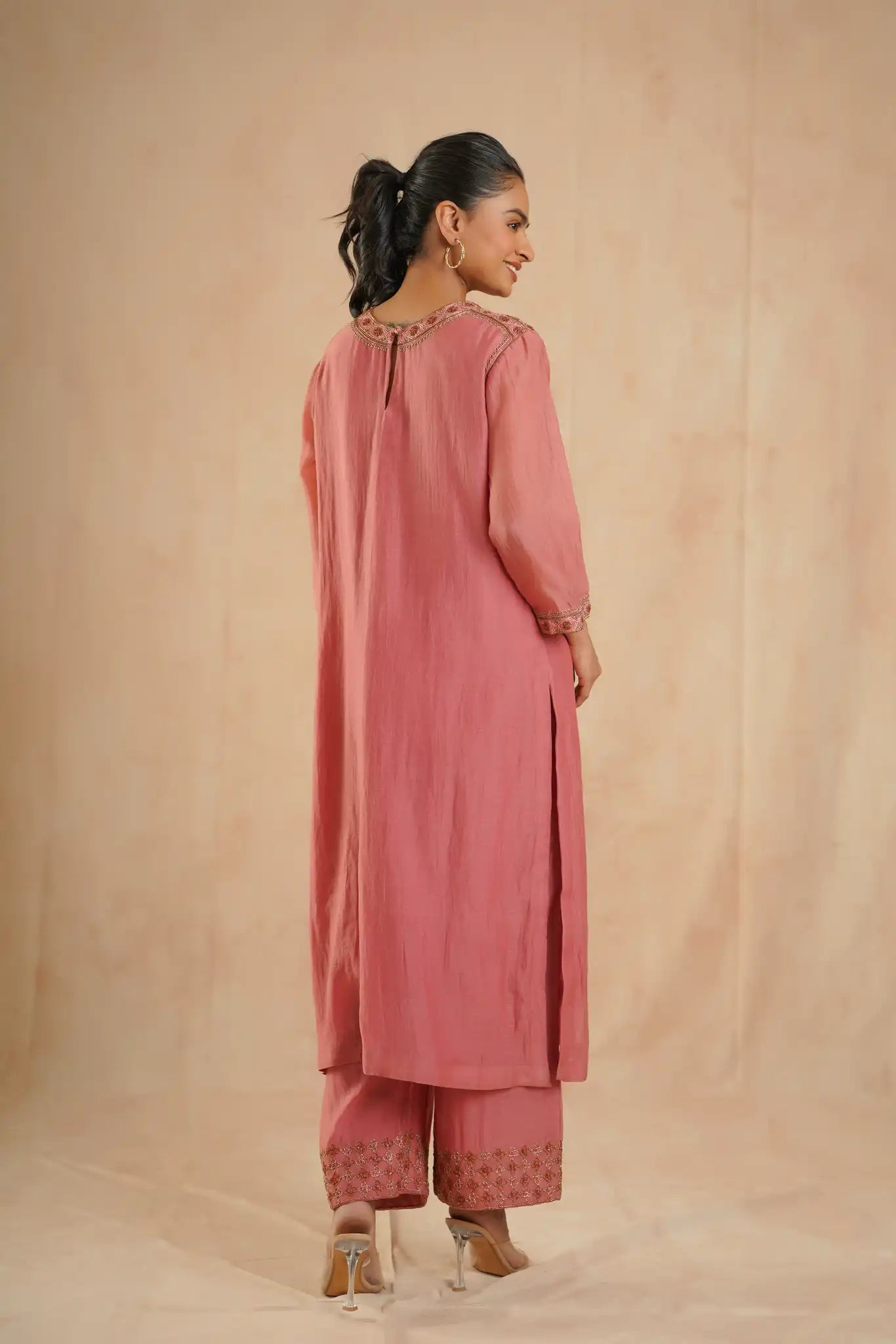VC Dark Rose Kurta Set