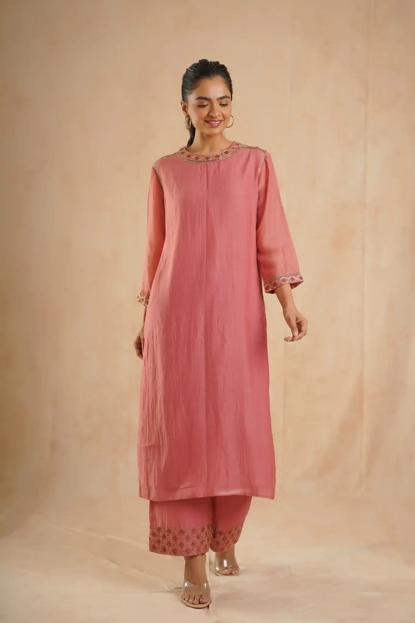 VC Dark Rose Kurta Set