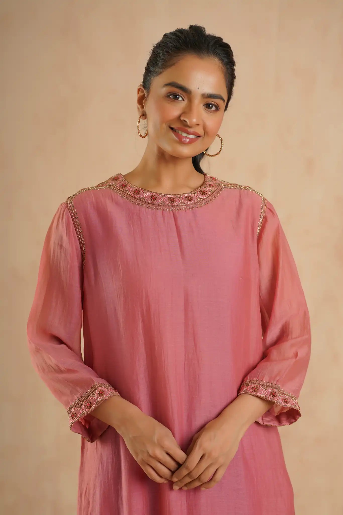 VC Dark Rose Kurta Set