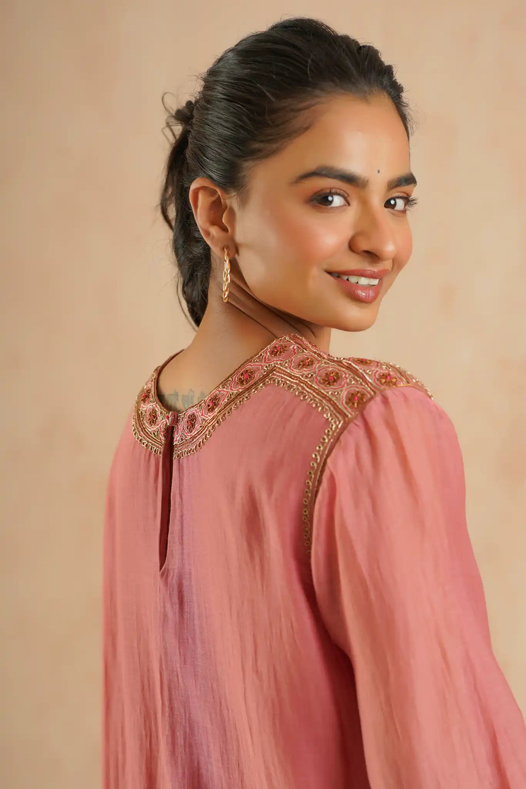 VC Dark Rose Kurta Set