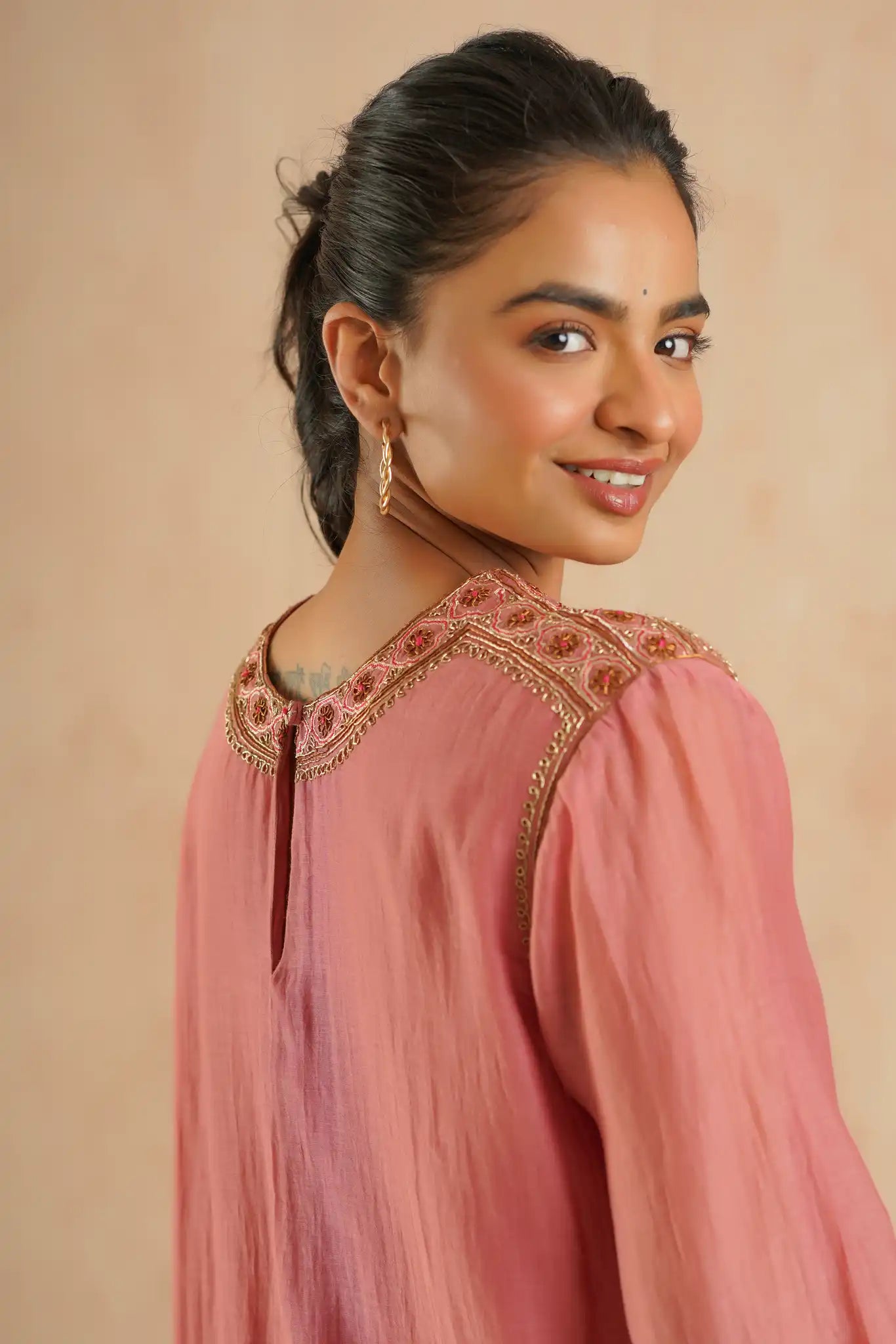 VC Dark Rose Kurta Set