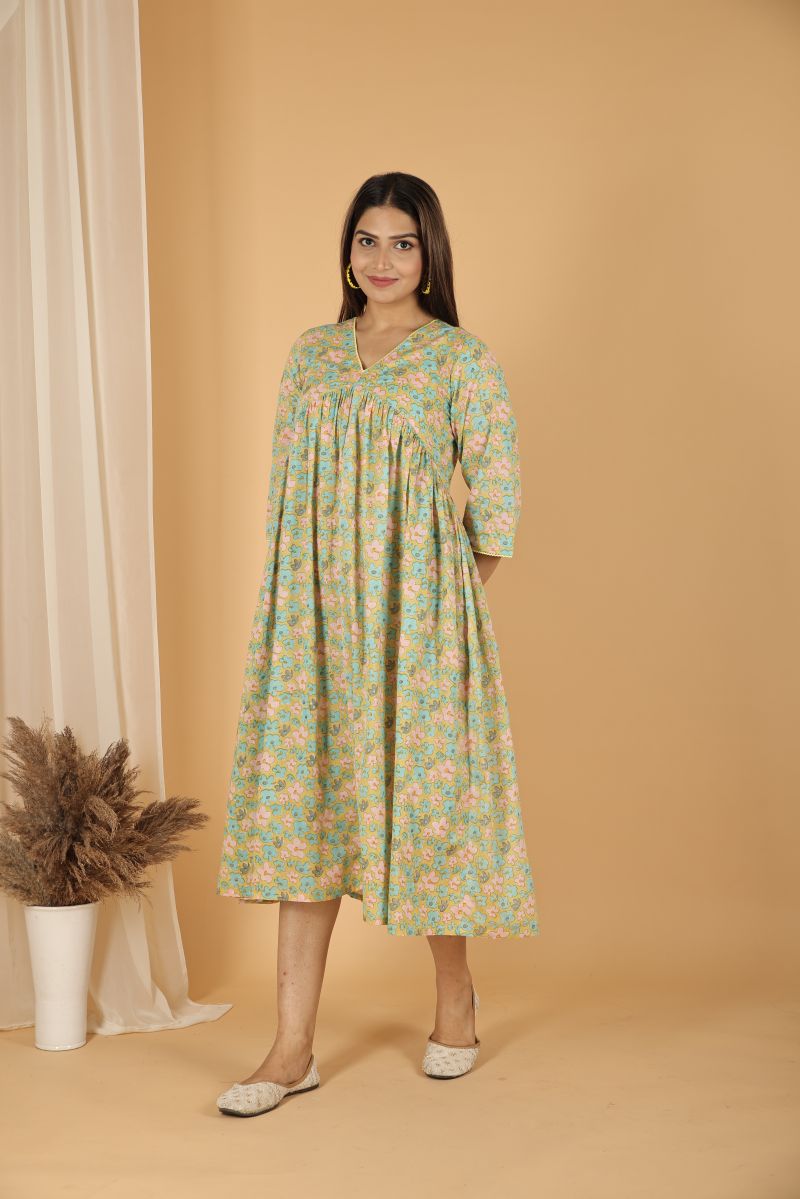 Apple Orchard Aliya Cut Cotton Kurta