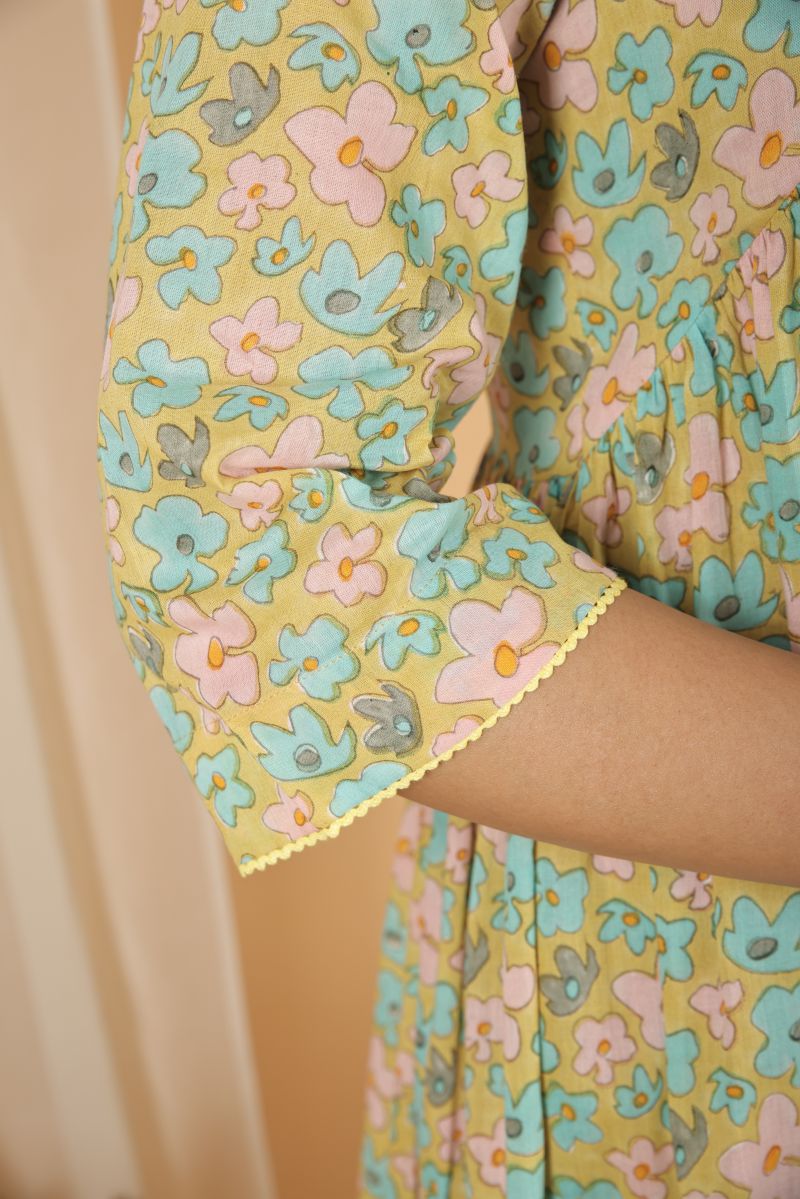 Apple Orchard Aliya Cut Cotton Kurta