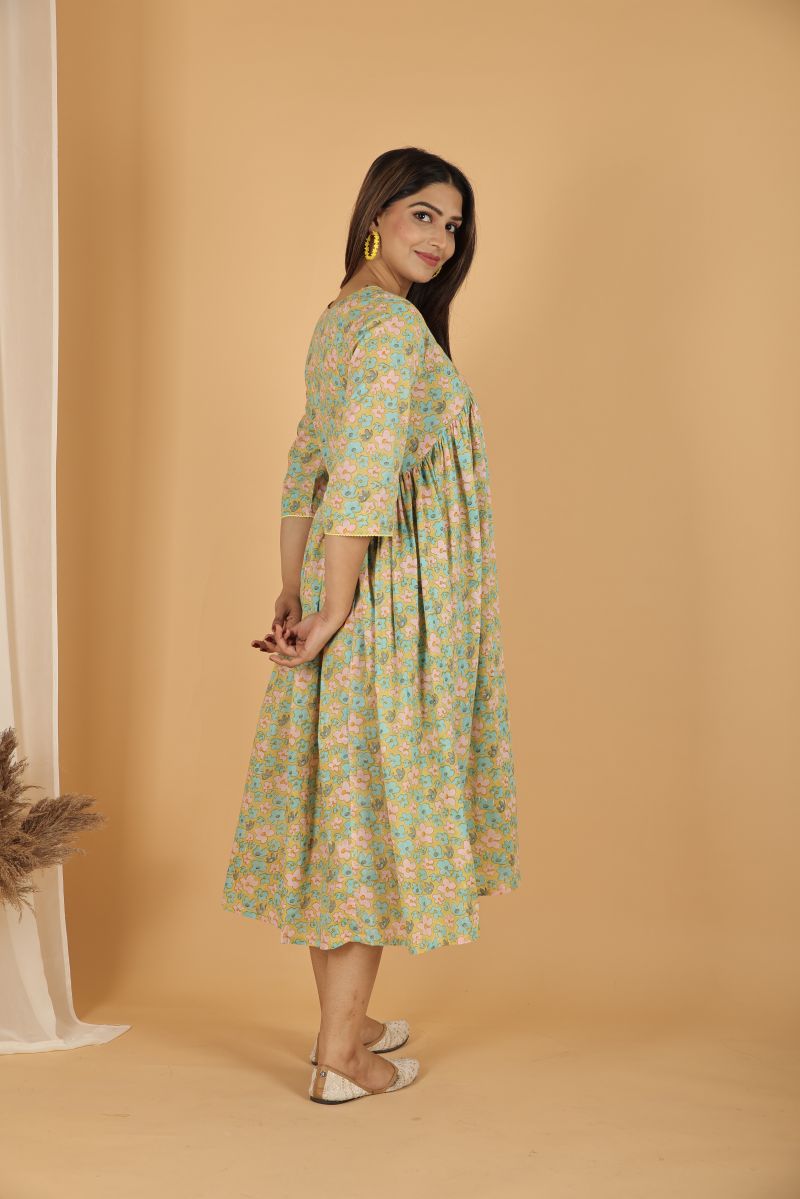 Apple Orchard Aliya Cut Cotton Kurta
