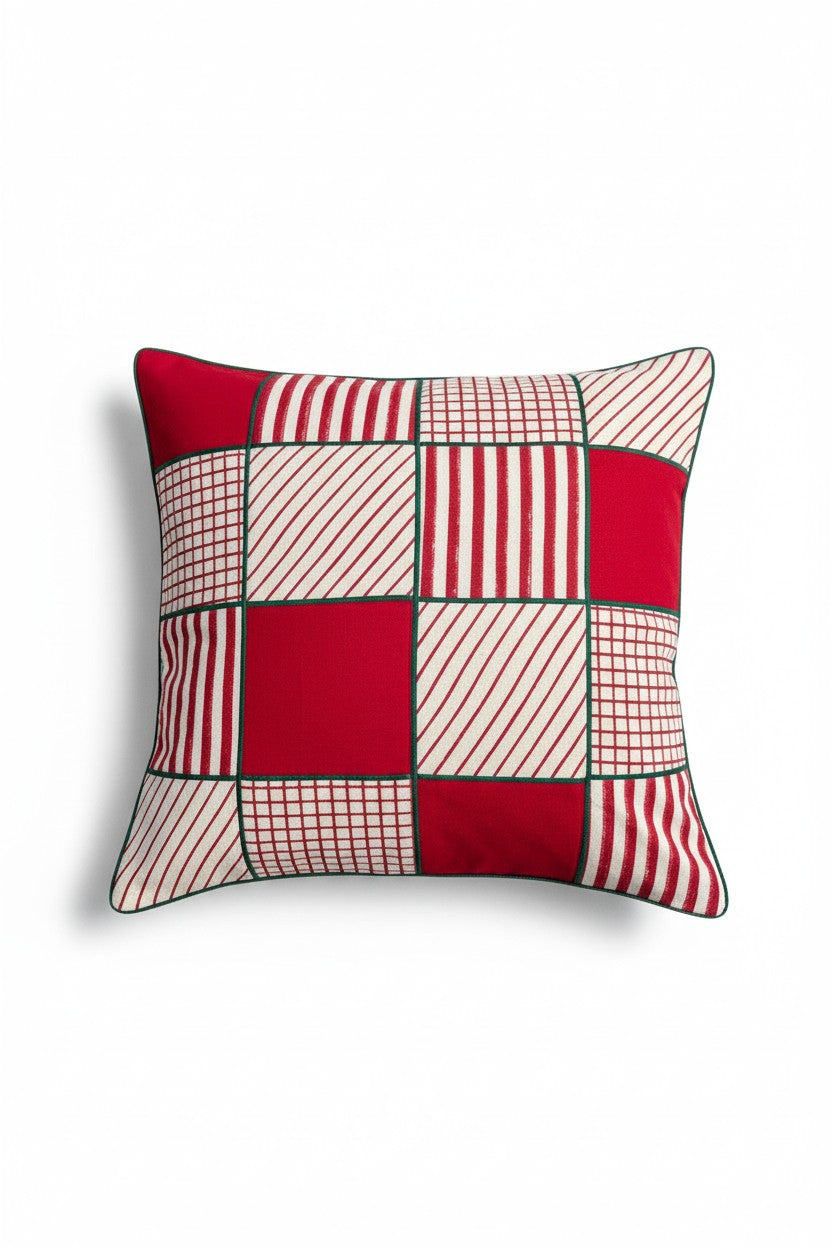 Candy Caney Patch Cushion Cover