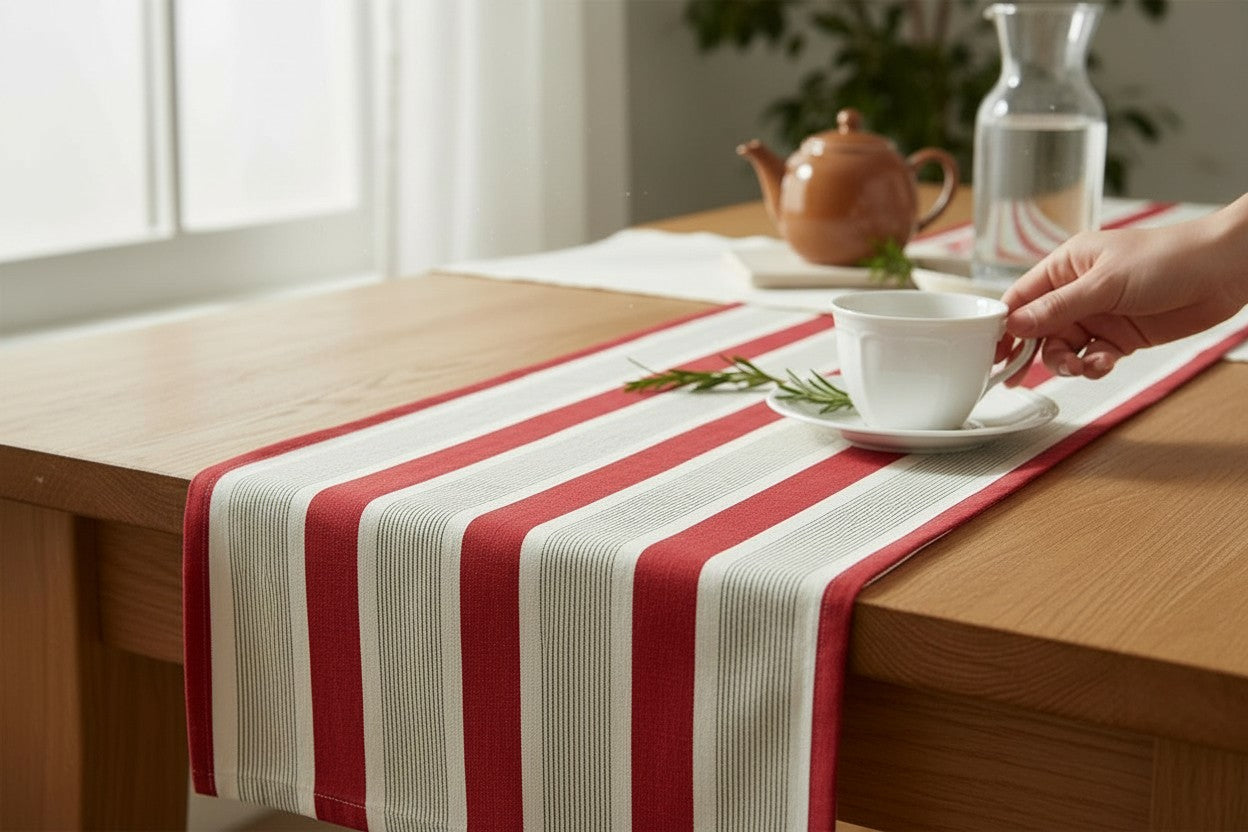 Red Stripe Table Runner
